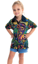 Load image into Gallery viewer, Aboriginal Art Kids Unisex Polo NAIDOC 2020 Rainforest Warrior