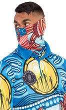 Load image into Gallery viewer, Aboriginal Art Faceshield/Snood Gathering Mudcrab