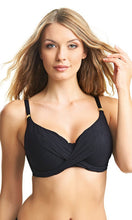 Load image into Gallery viewer, Ottawa Black UW Wrap Front Full Cup Bikini Top, Pre-Order D Cup to H Cup