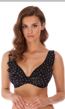 Load image into Gallery viewer, Jewel Cove Black UW High Apex Bikini Top With J Hook. Pre-Order D Cup to J Cup