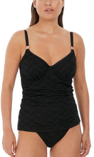 Load image into Gallery viewer, Marseille Black UW Gathered Full Cup Tankini, Pre-Order D Cup to H Cup