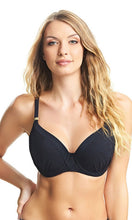 Load image into Gallery viewer, Ottawa Black UW Moulded Gathered Bikini Top Pre-Order D Cup to G Cup