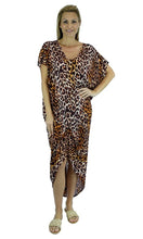 Load image into Gallery viewer, Rayon Kaftan Long Frilled Toga Leopard, More Colours