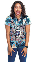 Load image into Gallery viewer, Aboriginal Art Ladies Fitted Polo NAIDOC 2020 Our Beautiful Country