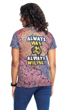 Load image into Gallery viewer, Aboriginal Art Ladies Fitted Polo NAIDOC 2020 Our Many Tribes