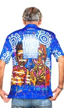 Load image into Gallery viewer, Aboriginal Art Unisex Polo NAIDOC 2019 Voice Treaty Truth
