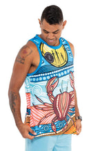 Load image into Gallery viewer, Aboriginal Art Premium Men's Singlet Gathering Mudcrab