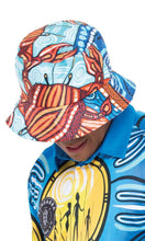 Load image into Gallery viewer, Aboriginal Art Recycled 50+ UPF Bucket Hat Gathering Mudcrab