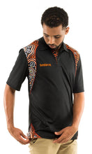 Load image into Gallery viewer, Bamboo Aboriginal Art Unisex Polo Red Dust Camp