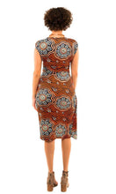 Load image into Gallery viewer, Aboriginal Art V Neck Dress Red Dust Camp