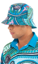 Load image into Gallery viewer, Aboriginal Art Recycled 50+ UPF Bucket Hat Sea Turtles Journey
