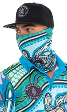 Load image into Gallery viewer, Aboriginal Art Faceshield/Snood Sea Turtle Journey