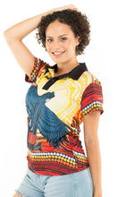 Load image into Gallery viewer, Aboriginal Art Ladies Fitted Polo Spiritbird: Flying Together