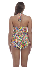 Load image into Gallery viewer, Culture Jam Multi UW Padded Plunge Halter Tankini,, Pre-Order D Cup to G Cup