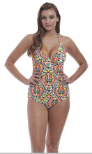 Load image into Gallery viewer, Culture Jam Multi UW Padded Plunge Halter Tankini,, Pre-Order D Cup to G Cup