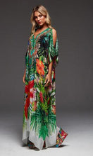 Load image into Gallery viewer, Silk Kaftan Long with Split Escape to Paradise