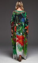 Load image into Gallery viewer, Silk Kaftan Long with Split Escape to Paradise