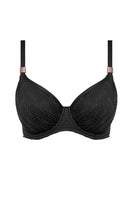 Load image into Gallery viewer, Marseille Black UW Gathered Full Cup Bikini Top, Pre-Order D Cup to H Cup