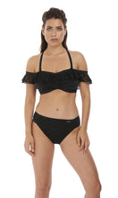 Load image into Gallery viewer, Marseille Black UW Bardot Bikini Top, Pre-Order D Cup to G Cup