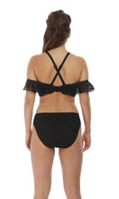 Load image into Gallery viewer, Marseille Black UW Bardot Bikini Top, Pre-Order D Cup to G Cup