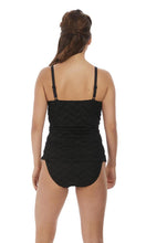 Load image into Gallery viewer, Marseille Black UW Gathered Full Cup Tankini, Pre-Order D Cup to H Cup
