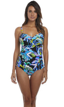 Load image into Gallery viewer, Paradise Bay Aqua Multi UW Twist Front Tankini Top