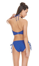 Load image into Gallery viewer, Sundance Cobalt UW Padded Hi-Neck Crop Top