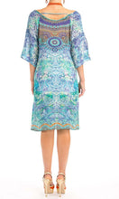 Load image into Gallery viewer, Silk Dress Slit Sleeve Amalfi