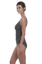 Load image into Gallery viewer, Santa Monica Black & White UW Twist Front Suit - Light Control,, Pre-Order D Cup to H Cup