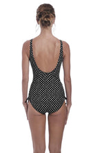 Load image into Gallery viewer, Santa Monica Black & White UW V-neck Suit With Adj Leg,, Pre-Order D Cup to J Cup