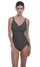 Load image into Gallery viewer, Santa Monica Black & White UW V-neck Suit With Adj Leg,, Pre-Order D Cup to J Cup
