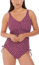 Load image into Gallery viewer, Santa Monica Garnet UW V-neck Suit With Adj Leg, Pre-Order D Cup to J Cup