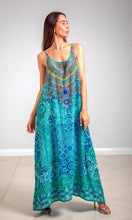 Load image into Gallery viewer, Silk Dress String Strap Long Atlantis