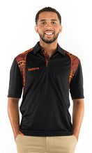Load image into Gallery viewer, Bamboo Aboriginal Art Unisex Polo Ochre