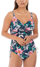 Load image into Gallery viewer, Port Maria Ink UW Twist Front Suit - Adj Legs, Pre-Order D Cup to GG Cup