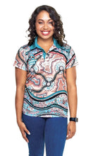 Load image into Gallery viewer, Aboriginal Art Ladies Fitted Polo NAIDOC 2020 Ngulingah Jagun
