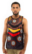 Load image into Gallery viewer, Aboriginal Art Sports Tribute Singlet
