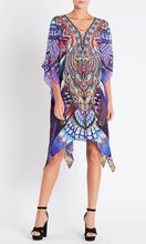 Load image into Gallery viewer, Silk Kaftan Short with Slit Fly without Feathers