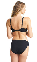Load image into Gallery viewer, Ottawa Black UW Moulded Gathered Bikini Top Pre-Order D Cup to G Cup