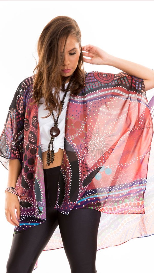 Aboriginal Art Shawl Leaders