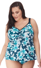 Load image into Gallery viewer, Island Lily Petrol Moulded Tankini - Adjustable Neckline, Pre-Order Size XL - 6XL
