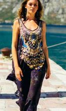 Load image into Gallery viewer, Silk Dress Long Sleeveless Midnight in Paris

