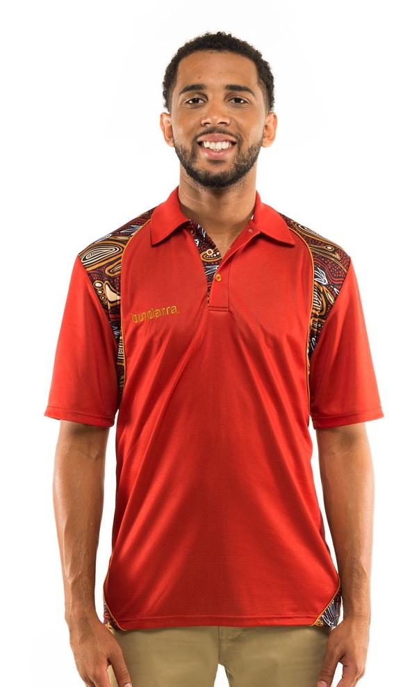 Bamboo Aboriginal Art Unisex Polo Hunters Tracks