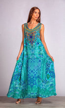 Load image into Gallery viewer, Silk Dress Flowing Maxi Atlantis
