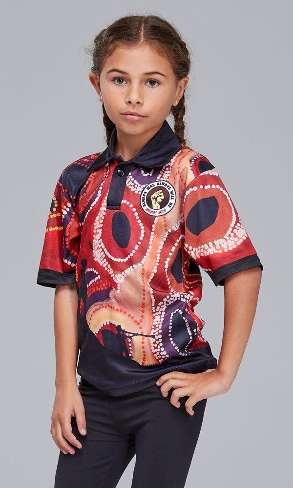 Aboriginal Art Kids Unisex Polo NAIDOC 2020 Kaalpa