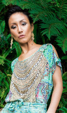 Load image into Gallery viewer, Silk Top Cold Shoulder Emerald
