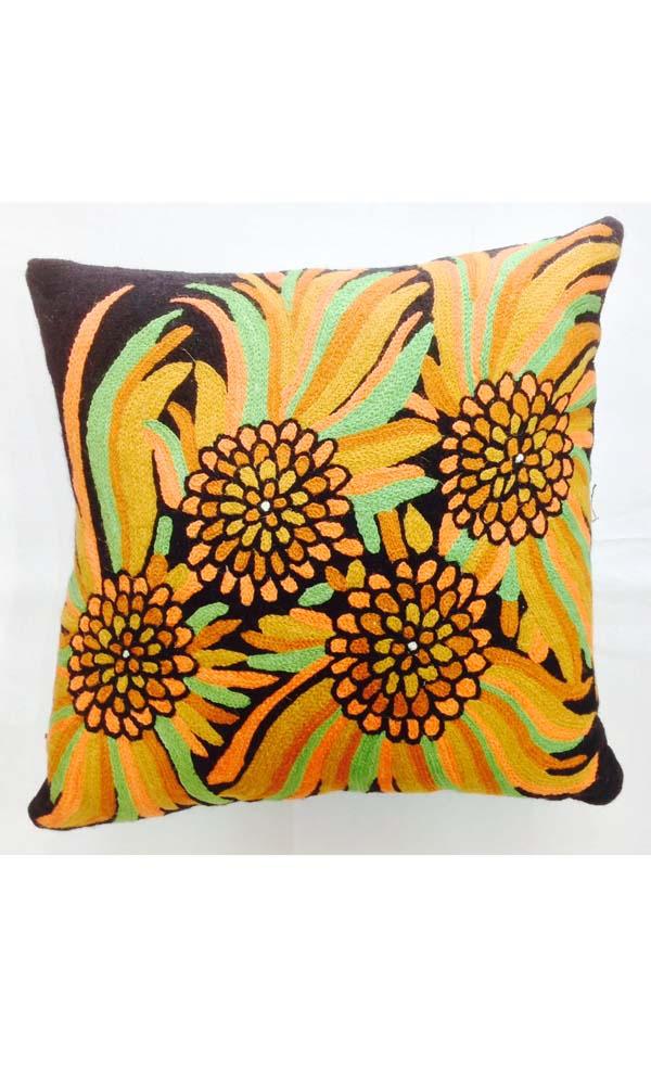 Aboriginal Art Handstitched Cushion Cover - Bush Fire Red by Alanna Rose