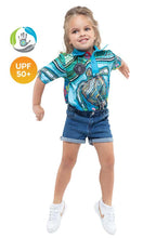 Load image into Gallery viewer, Aboriginal Art Kids Unisex 50+ UPF Polo Sea Turtle Journey
