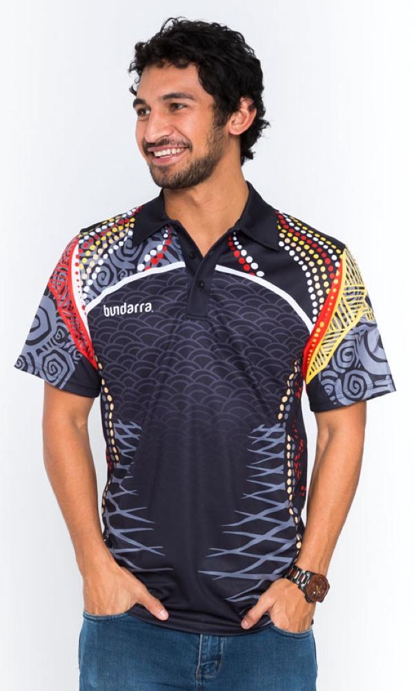 Aboriginal Art Unisex Polo Warrior
