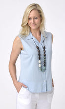 Load image into Gallery viewer, Bamboo Ladies Shirt Sleeveless Denim, More Colours
